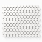 Levi 12x12 Matte Porcelain 1x1 Hexagon Mosaic Tile in White