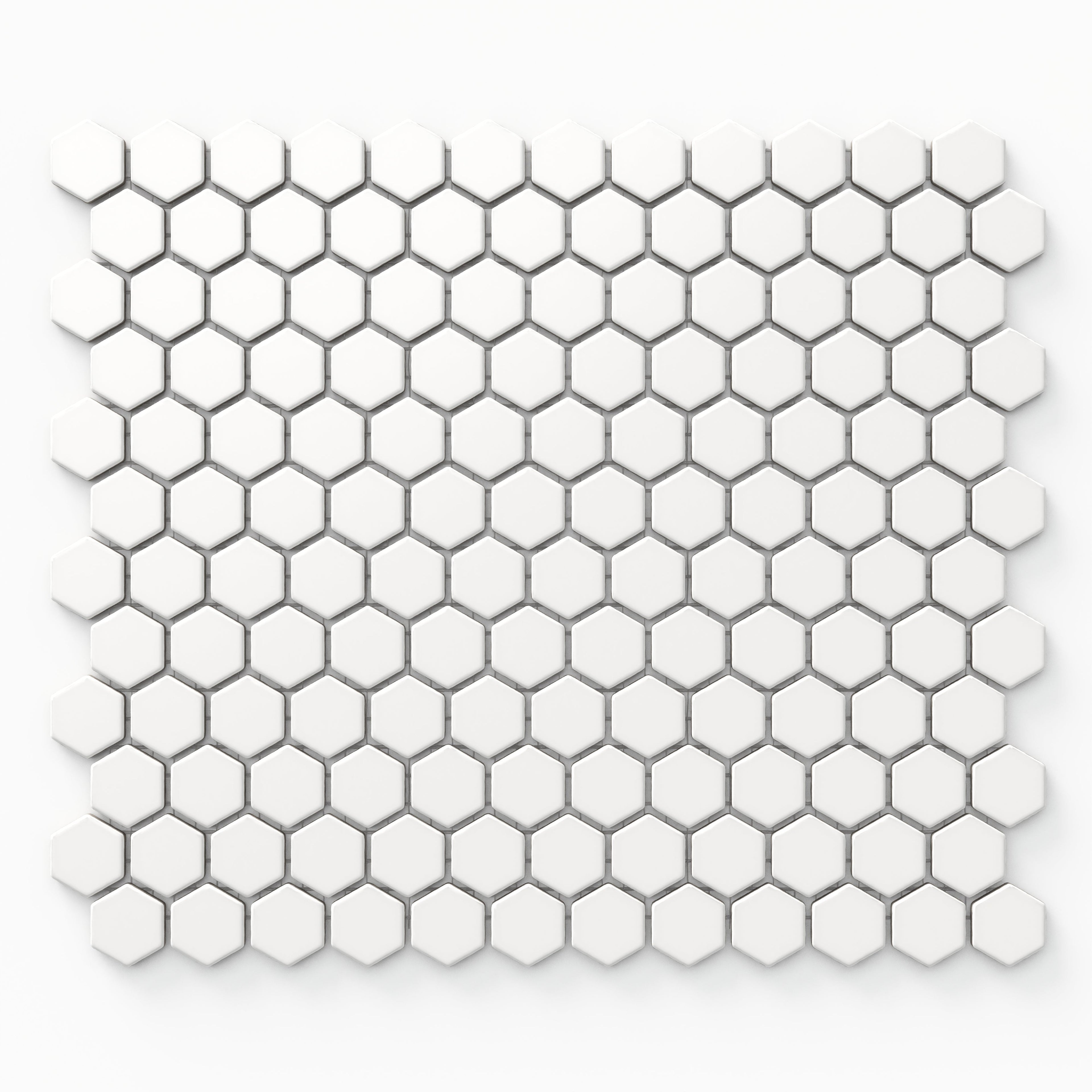 Levi 12x12 Matte Porcelain 1x1 Hexagon Mosaic Tile in White
