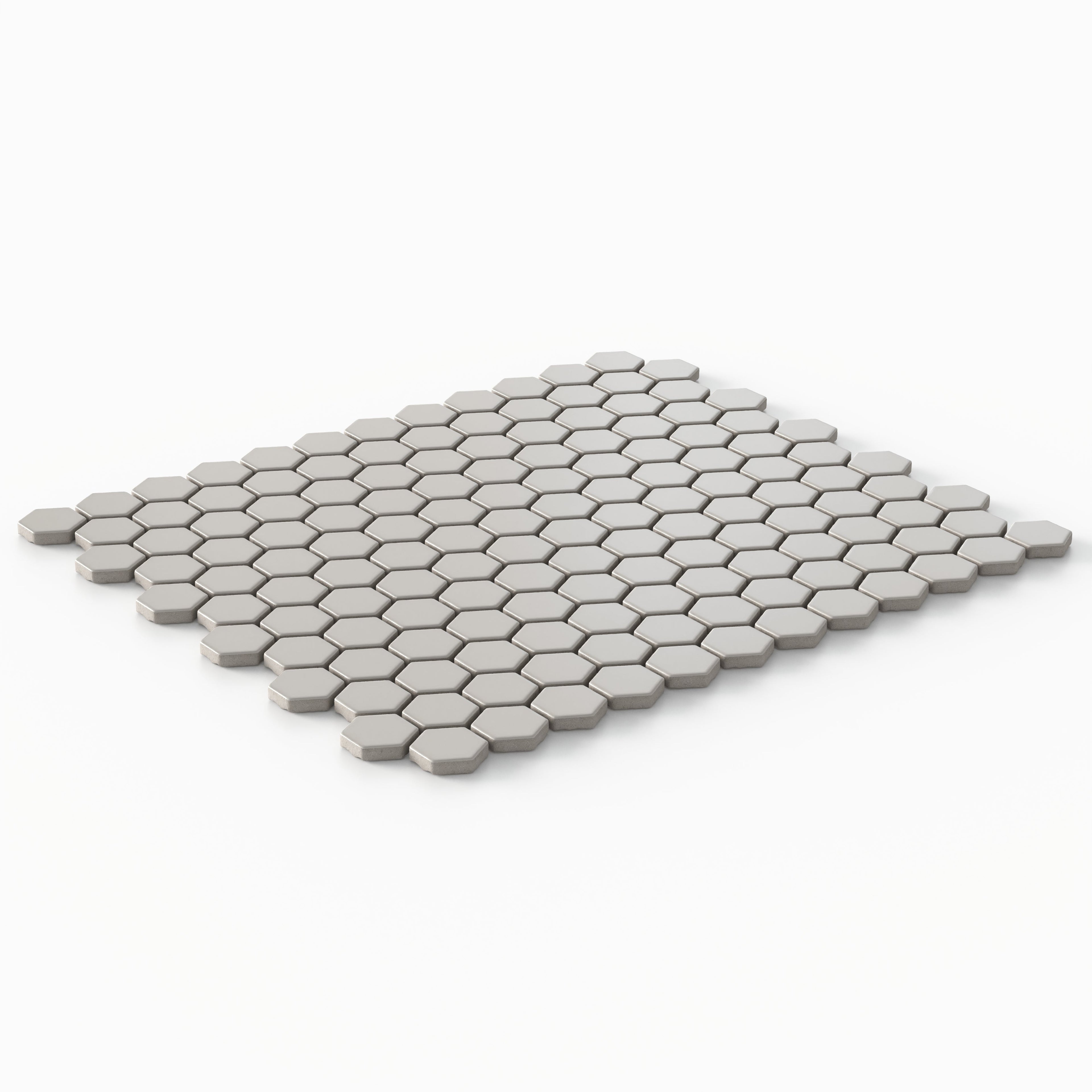 Levi 12x12 Matte Porcelain 1x1 Hexagon Mosaic Tile in Grey