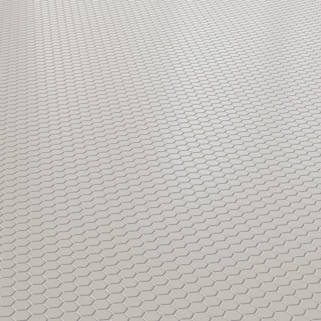 Levi 12x12 Matte Porcelain 1x1 Hexagon Mosaic Tile in Grey