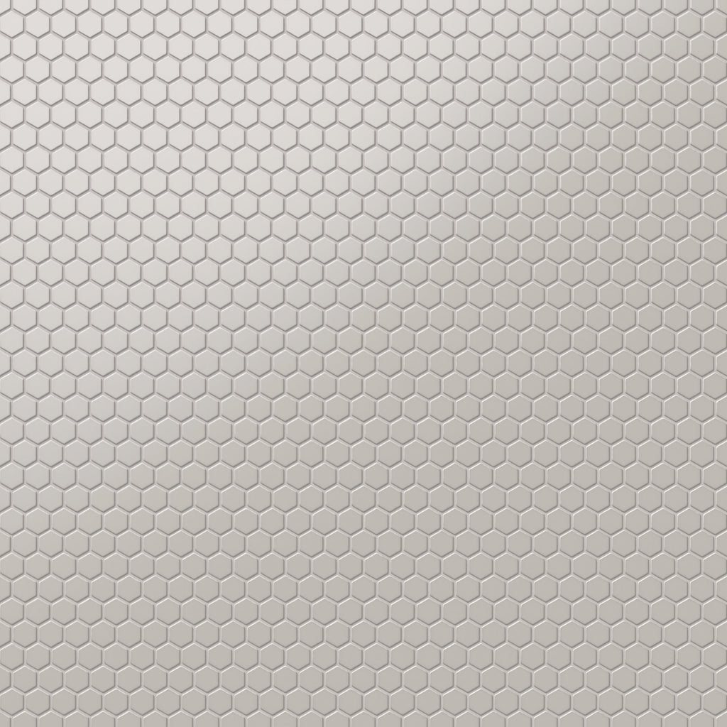 Levi 12x12 Matte Porcelain 1x1 Hexagon Mosaic Tile in Grey