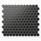 Levi 12x12 Matte Porcelain 1x1 Hexagon Mosaic Tile in Black
