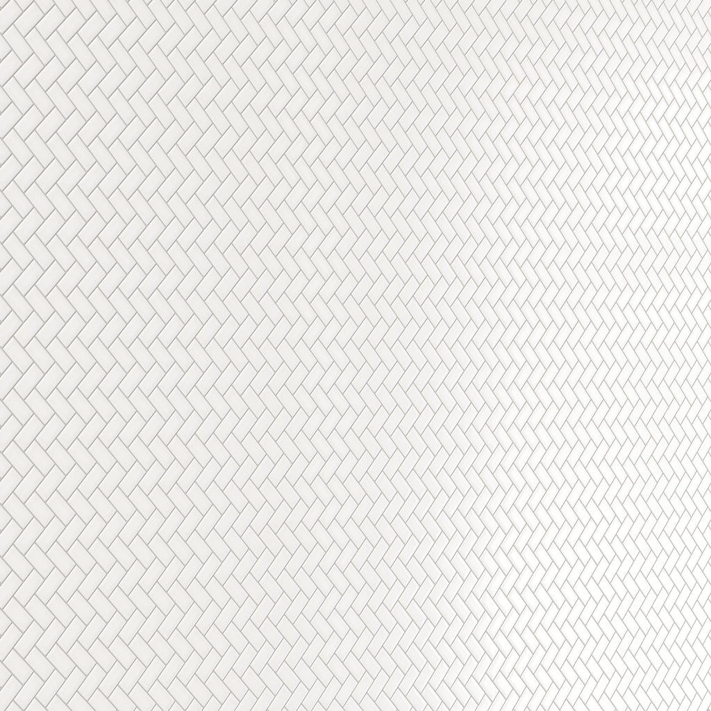 Mabel 12x12 Glossy Porcelain Herringbone Mosaic Tile in White