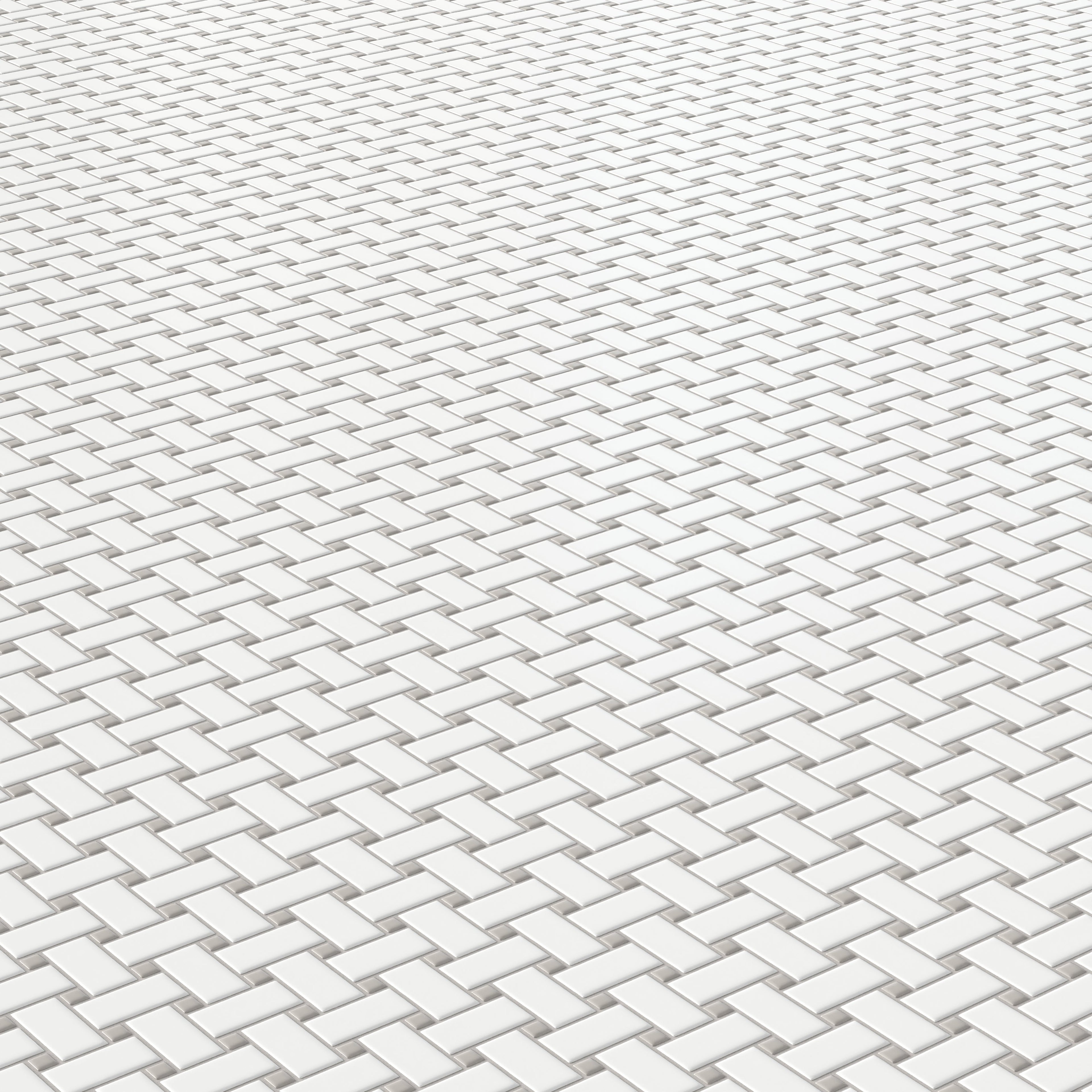 Quinn 12x12 Matte Porcelain Basket Weave Mosaic Tile in Grey & White