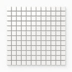 Levi 12x12 Matte Porcelain 1x1 Square Mosaic Tile in White
