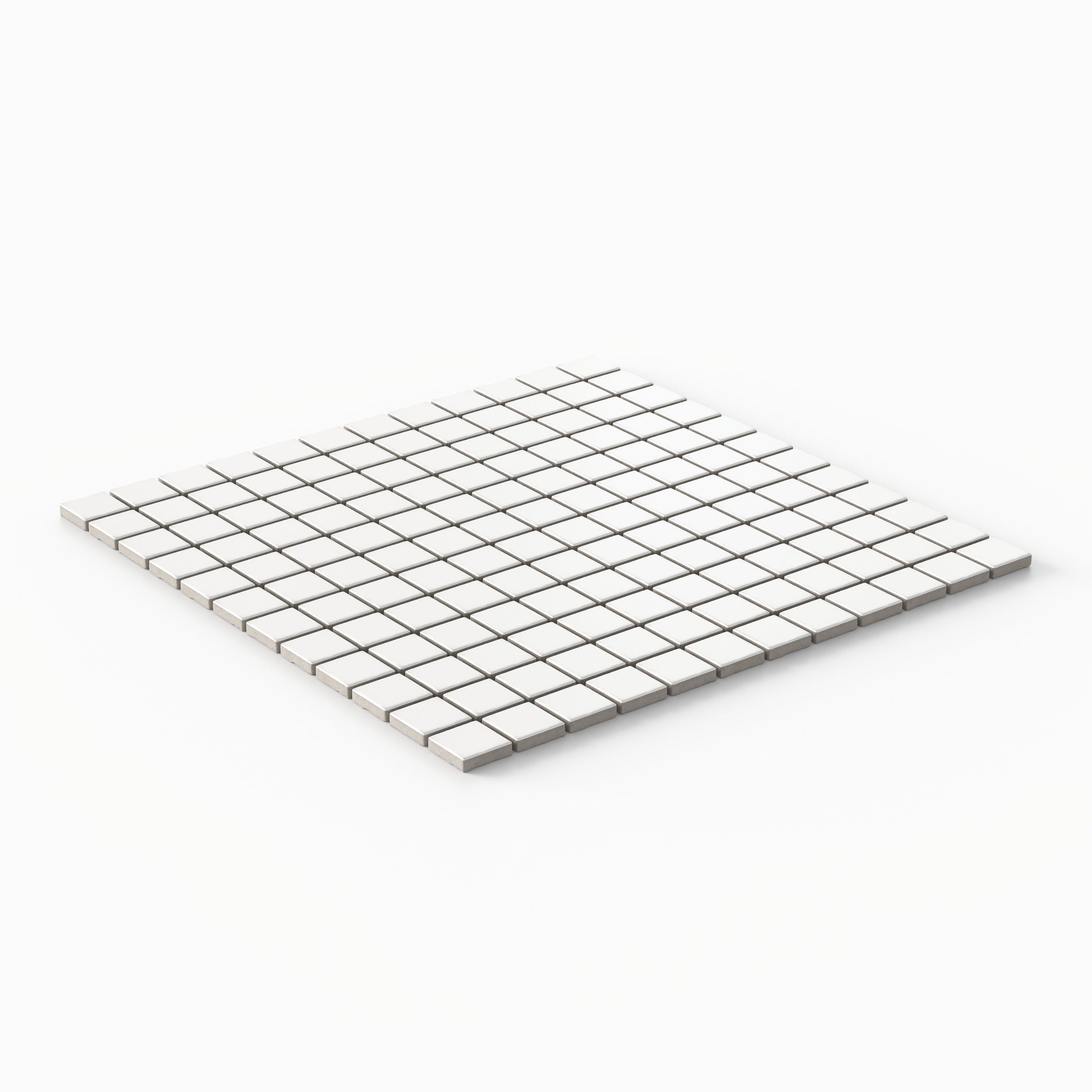 Levi 12x12 Matte Porcelain 1x1 Square Mosaic Tile in White