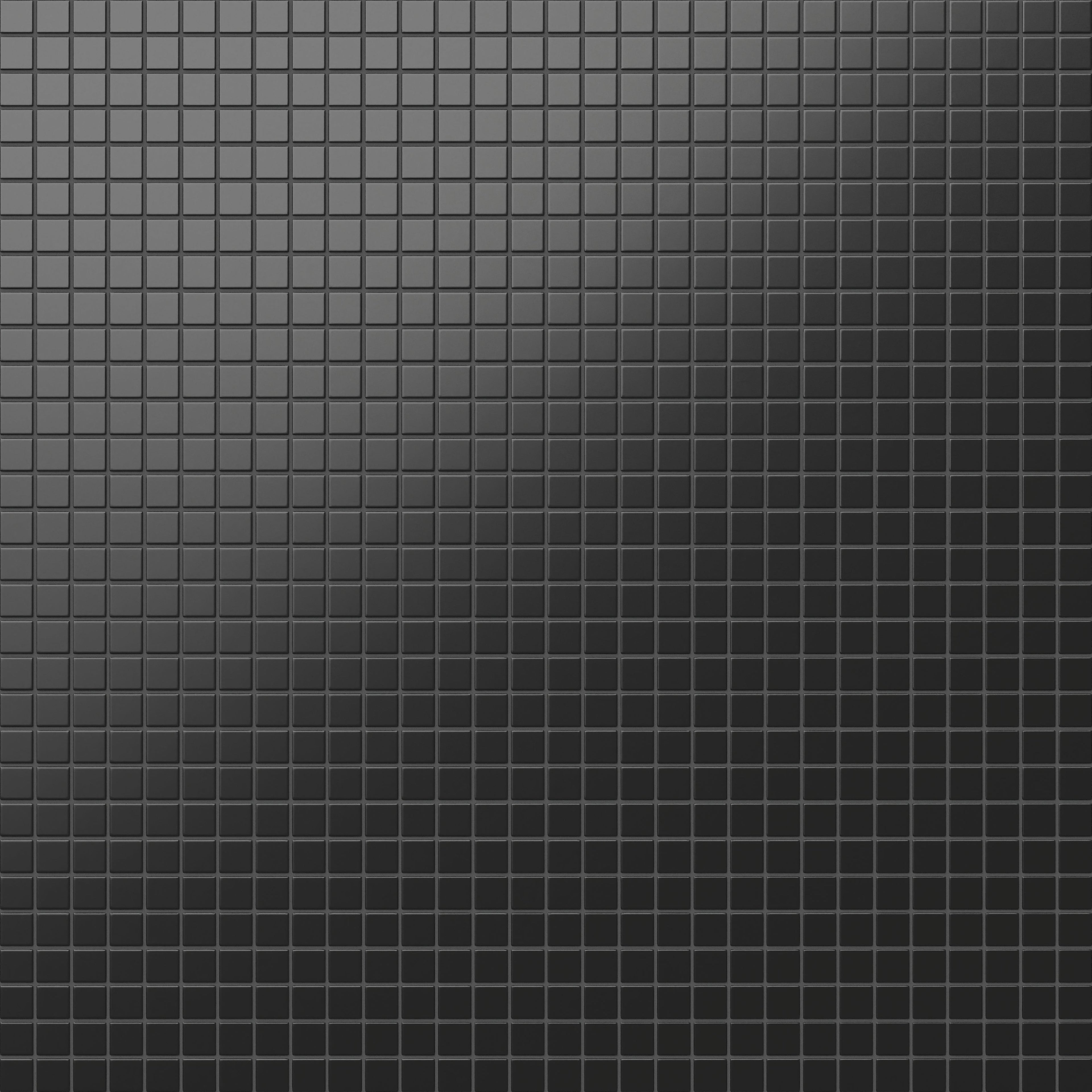 Levi 12x12 Matte Porcelain 1x1 Square Mosaic Tile in Black