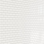 Mabel 12x12 Glossy Porcelain Brick Mosaic Tile in White