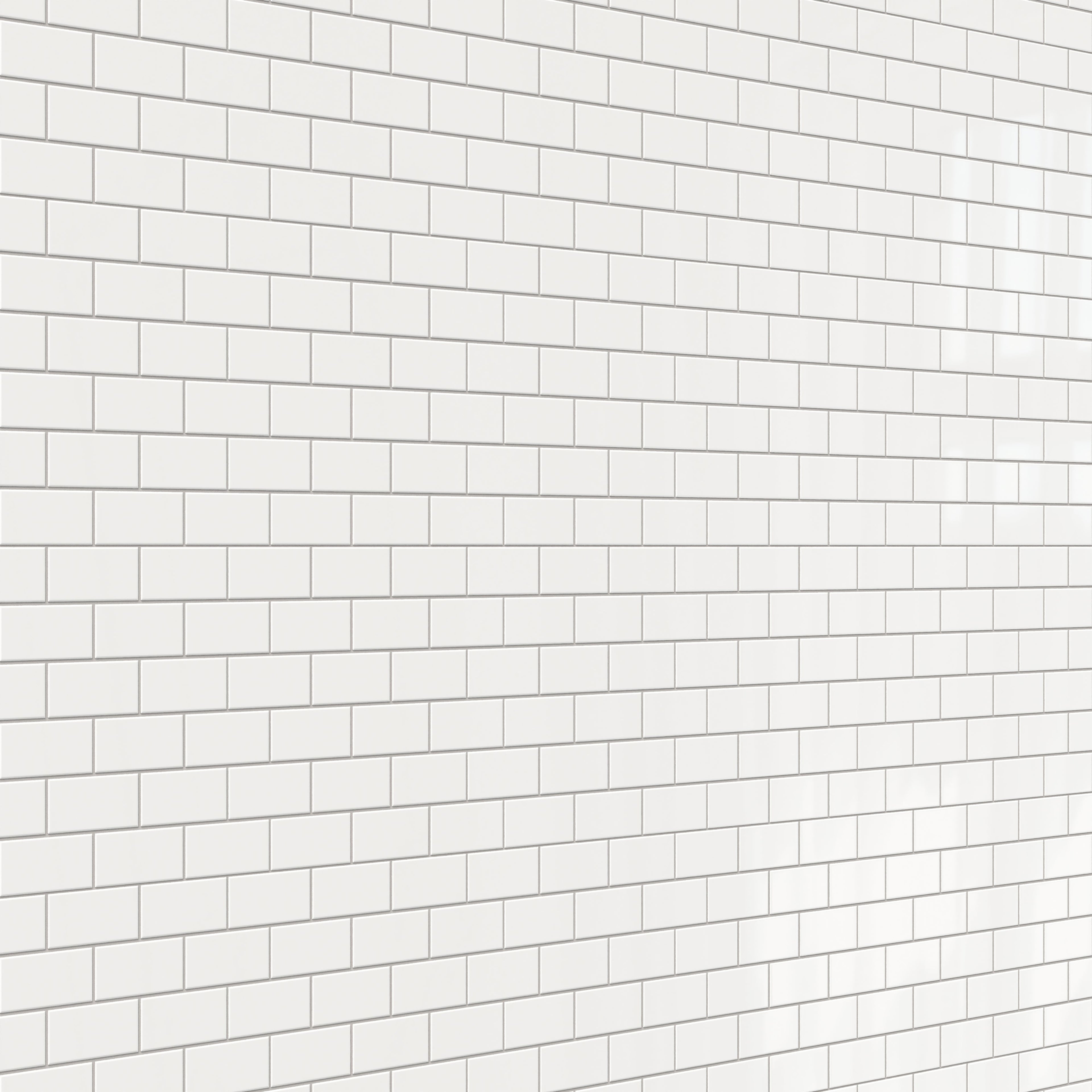 Mabel 12x12 Glossy Porcelain Brick Mosaic Tile in White