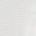 Maggie 12x12 Glossy Porcelain 2x4 Brick Beveled Mosaic Tile in White