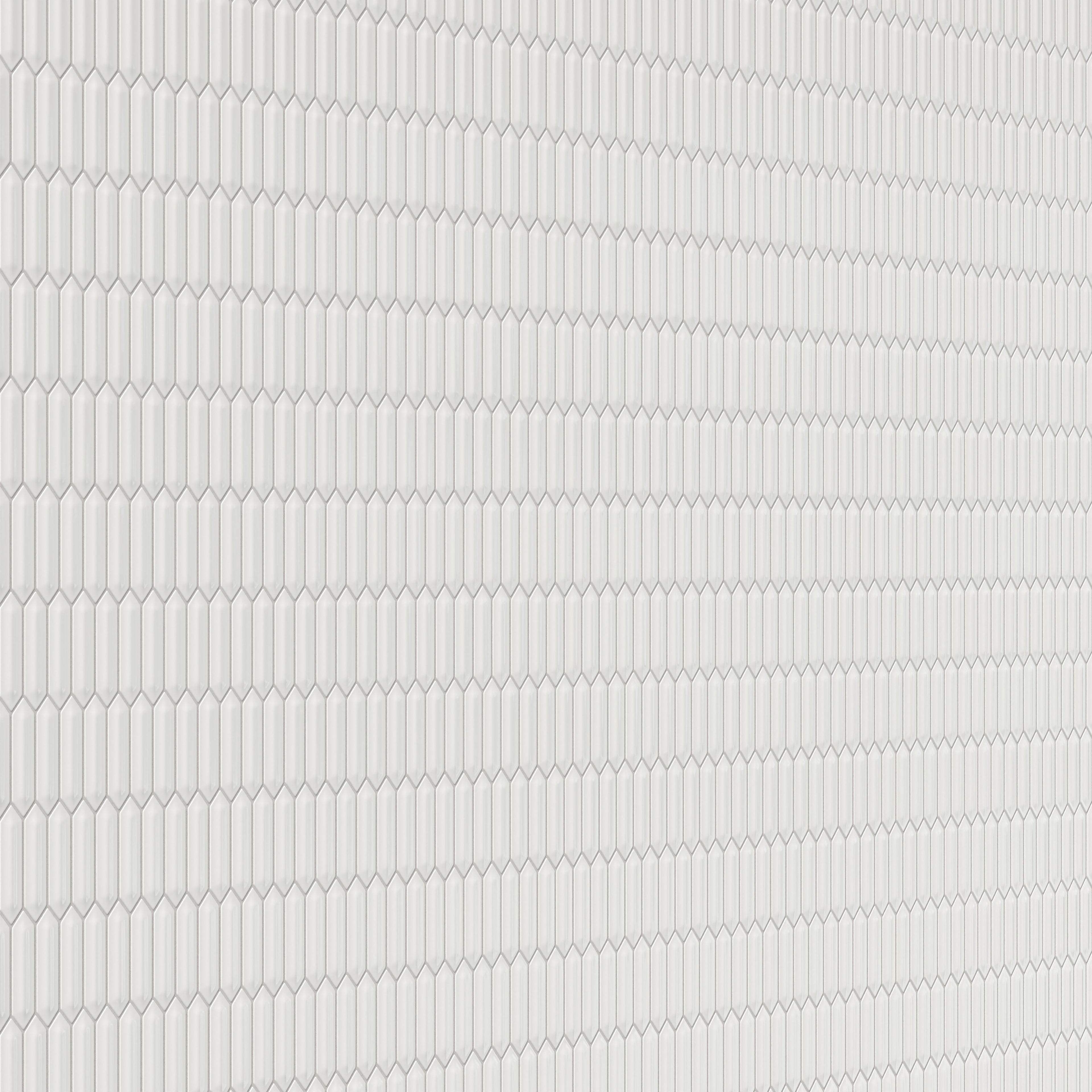 Maggie 12x12 Matte Porcelain 1x4 Picket Mosaic Tile in White