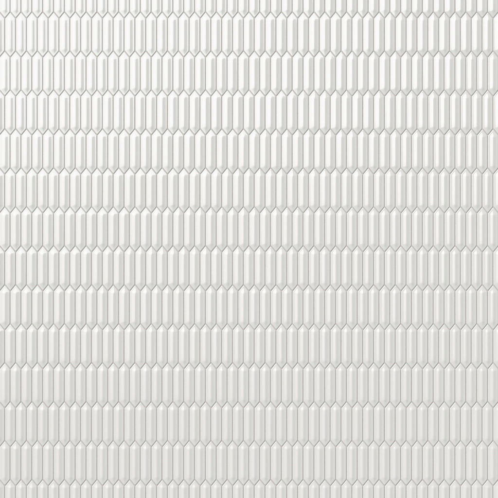 Maggie 12x12 Matte Porcelain 1x4 Picket Mosaic Tile in White