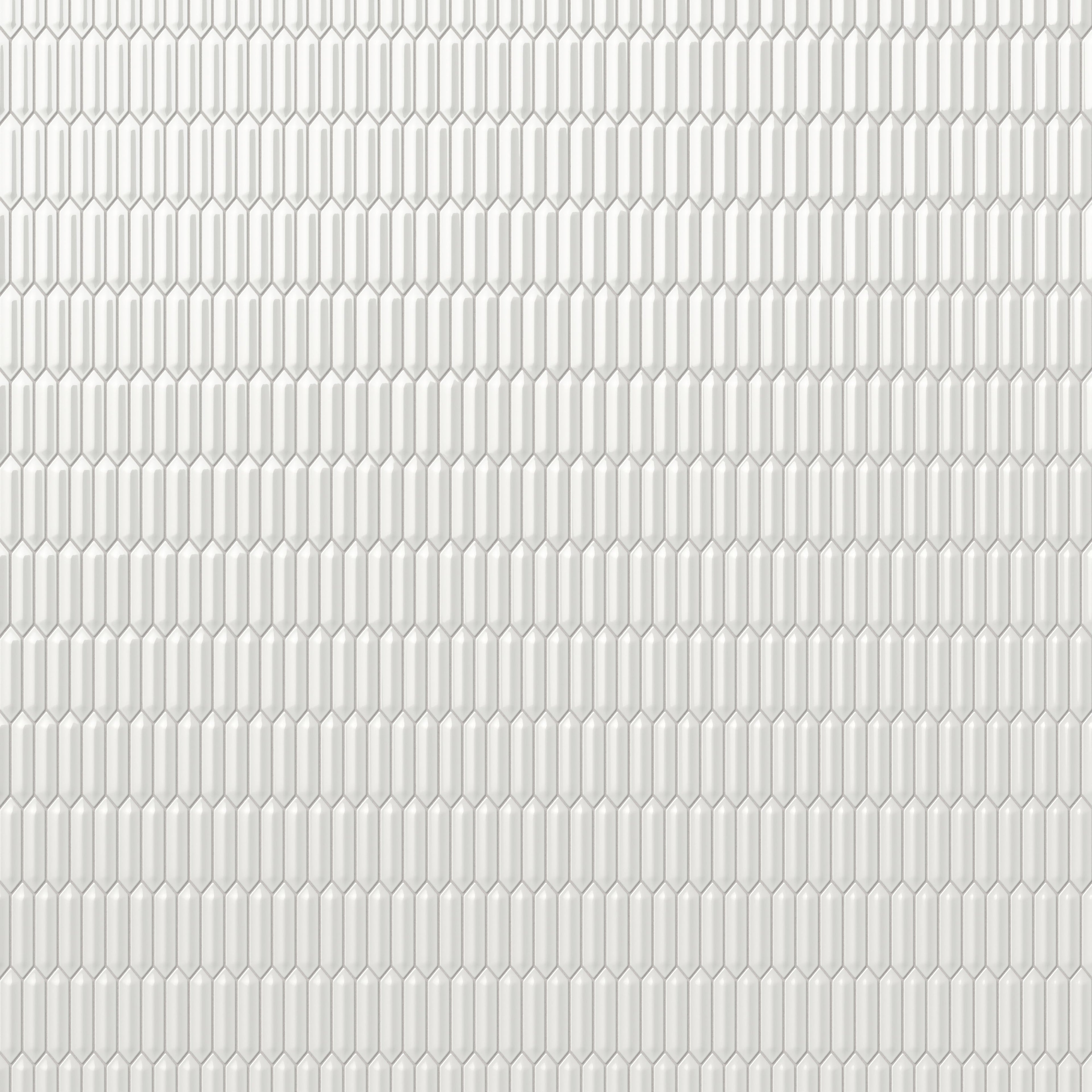 Maggie 12x12 Matte Porcelain 1x4 Picket Mosaic Tile in White