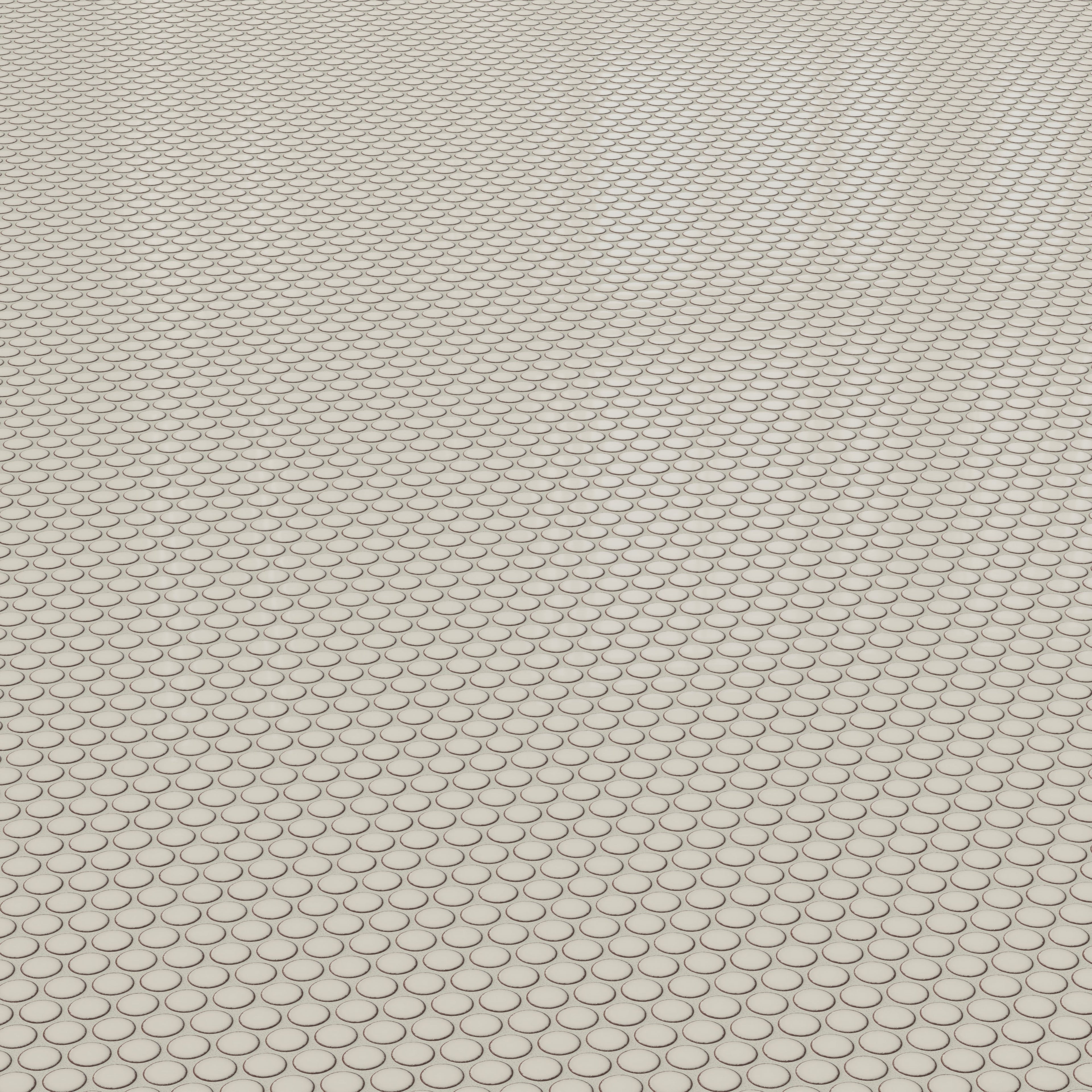 Ariel 12x12 Glossy Porcelain Penny Round Mosaic Tile in Shell