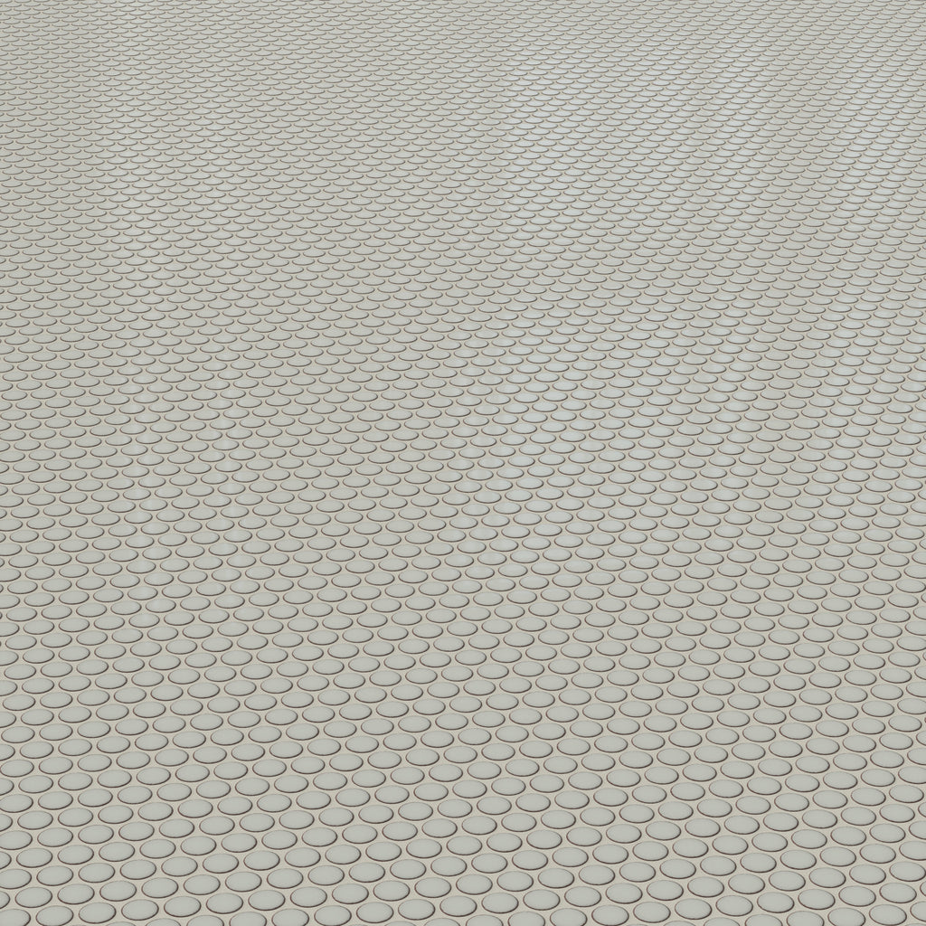 Ariel 12x12 Glossy Porcelain Penny Round Mosaic Tile in Sage