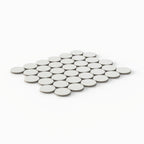 Cece 12x12 Matte Porcelain 2 Round Mosaic Tile in White