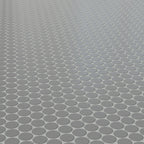 Cece 12x12 Matte Porcelain 2 Round Mosaic Tile in Grey