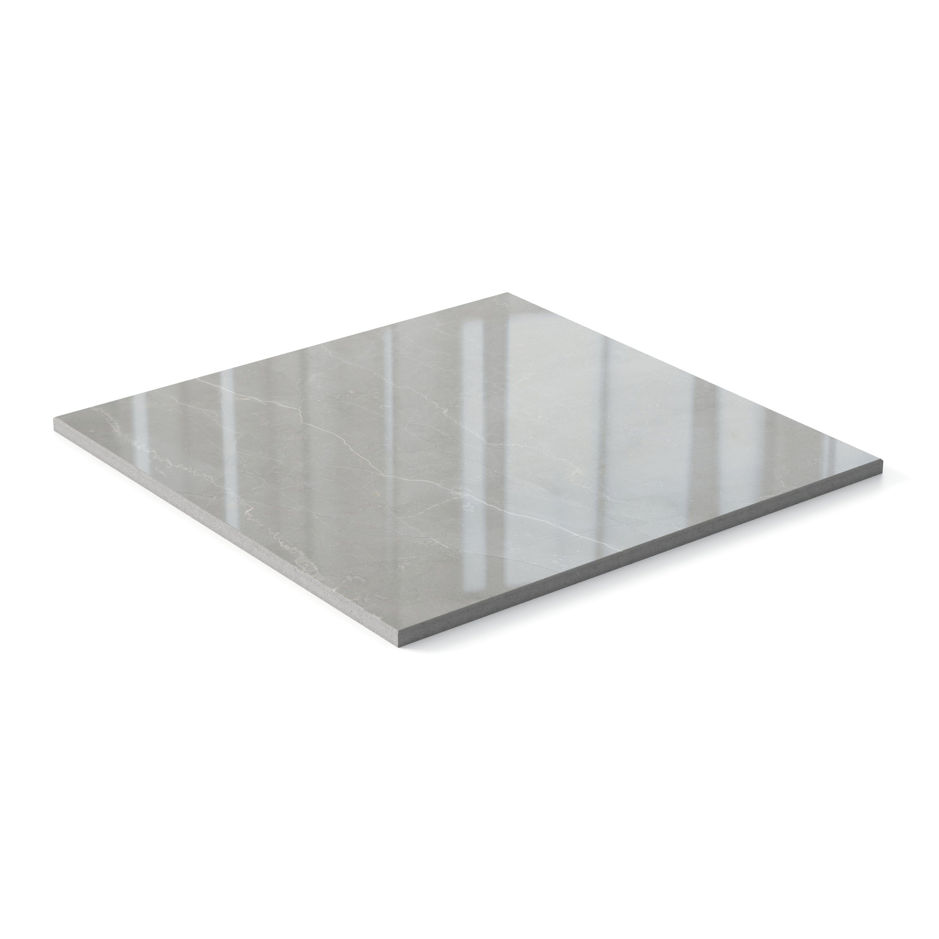 Leona 12x12 Polished Porcelain Tile in Amani Grey