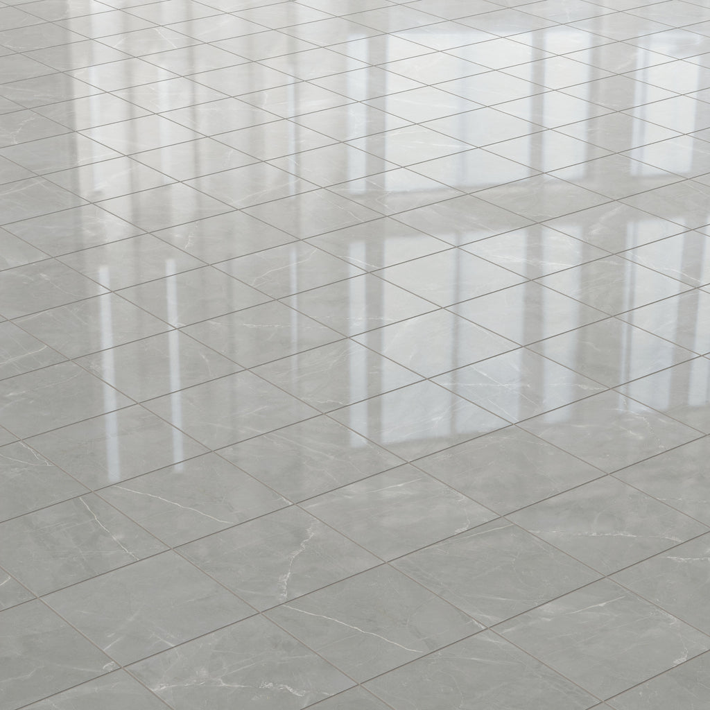 Leona 12x12 Polished Porcelain Tile in Amani Grey