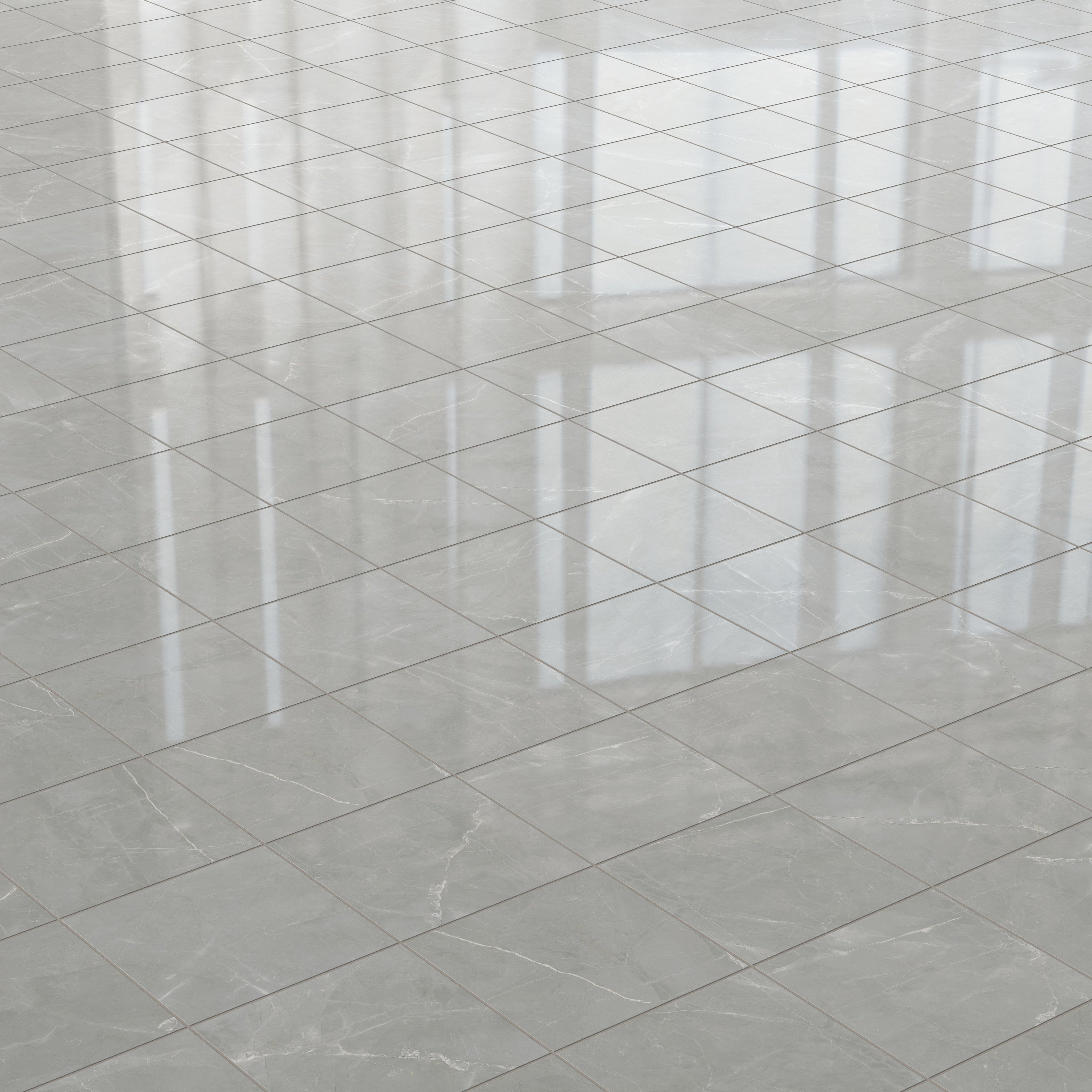 Leona 12x12 Polished Porcelain Tile in Amani Grey