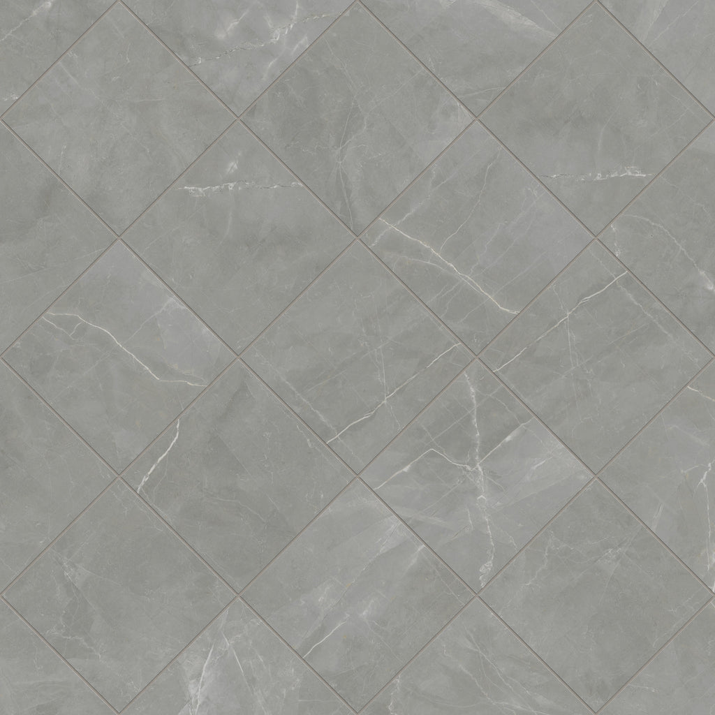 Leona 12x12 Polished Porcelain Tile in Amani Grey