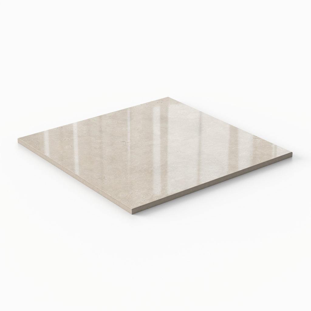 Leona 12x12 Polished Porcelain Tile in Marfil