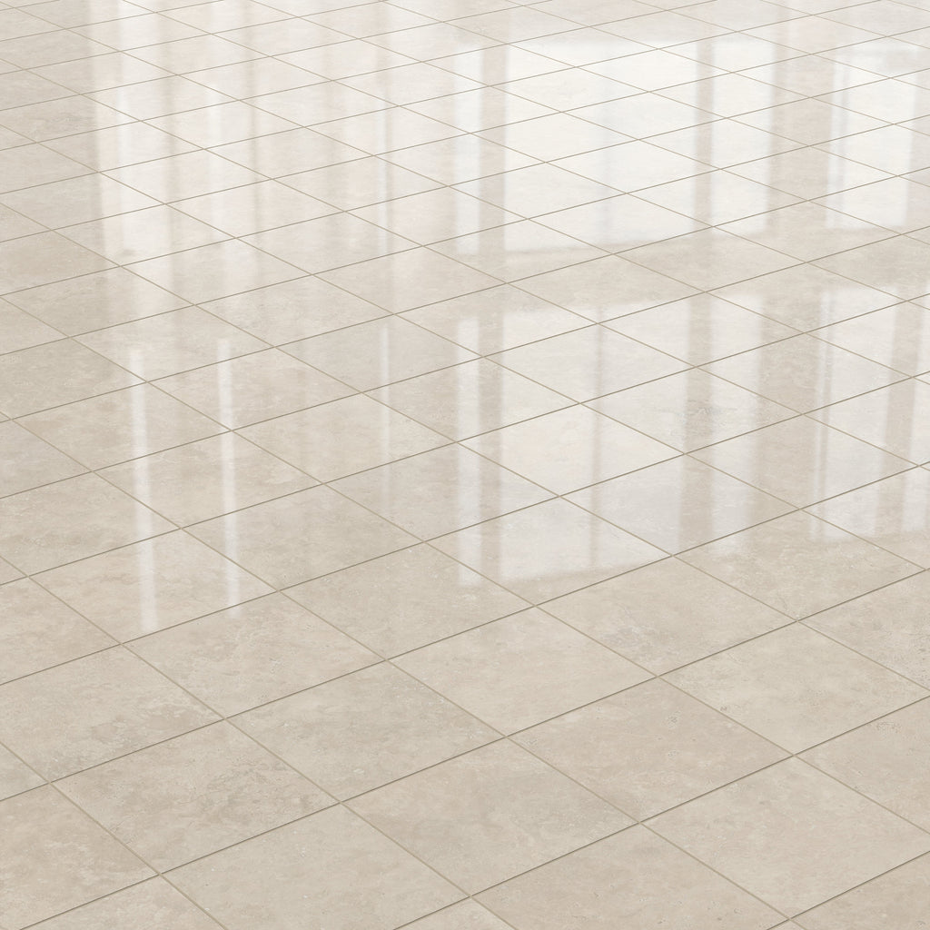 Leona 12x12 Polished Porcelain Tile in Marfil
