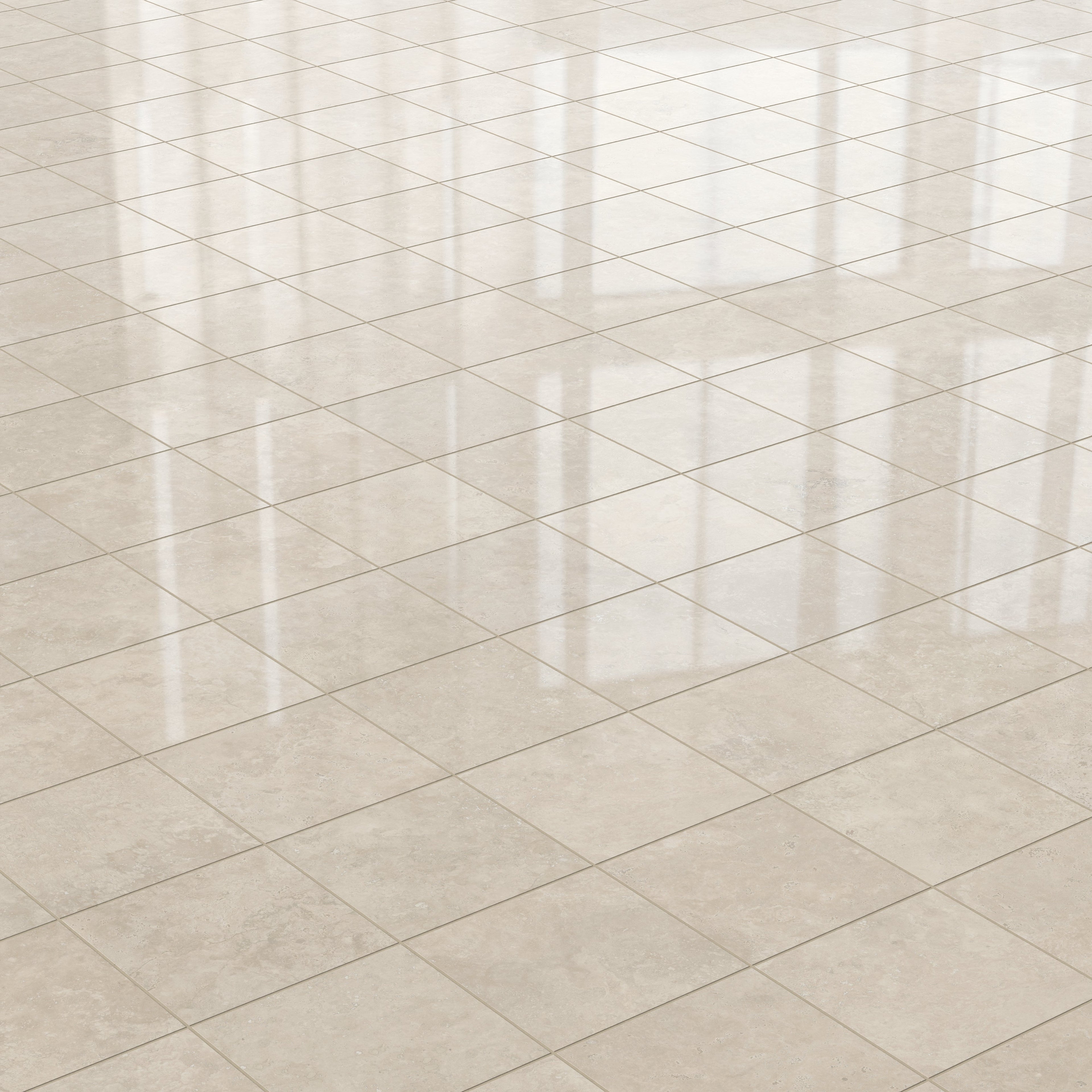 Leona 12x12 Polished Porcelain Tile in Marfil