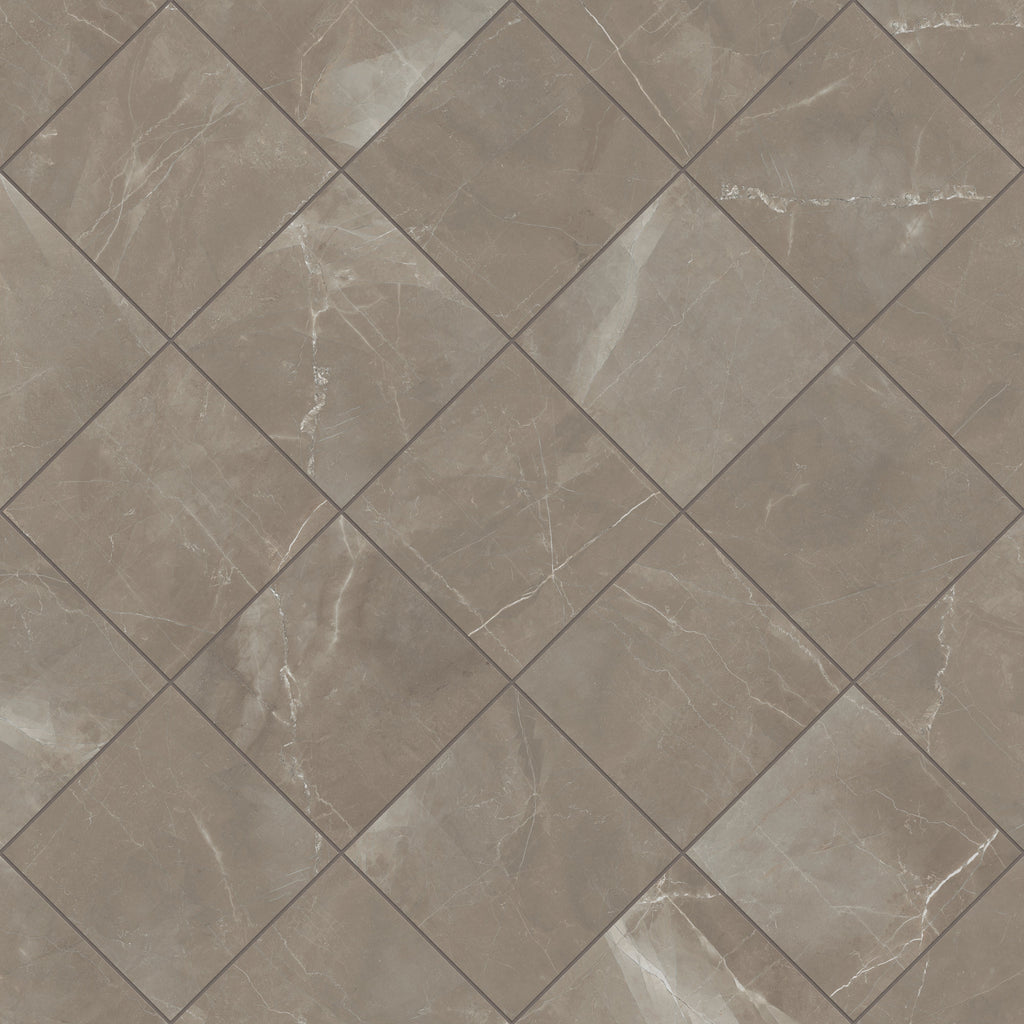 Leona 12x12 Polished Porcelain Tile in Amani Bronze