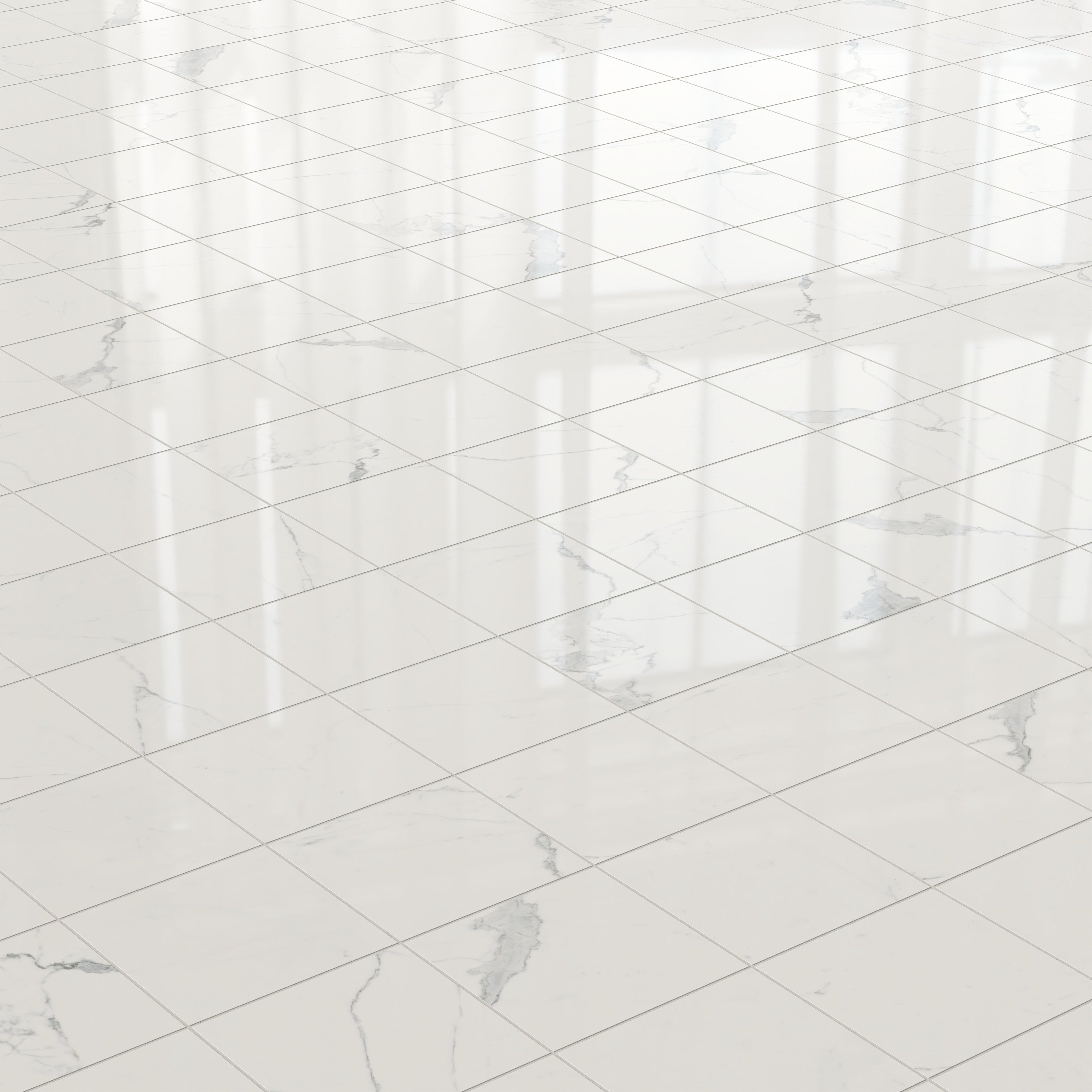 Leona 12x12 Polished Porcelain Tile in Calacatta