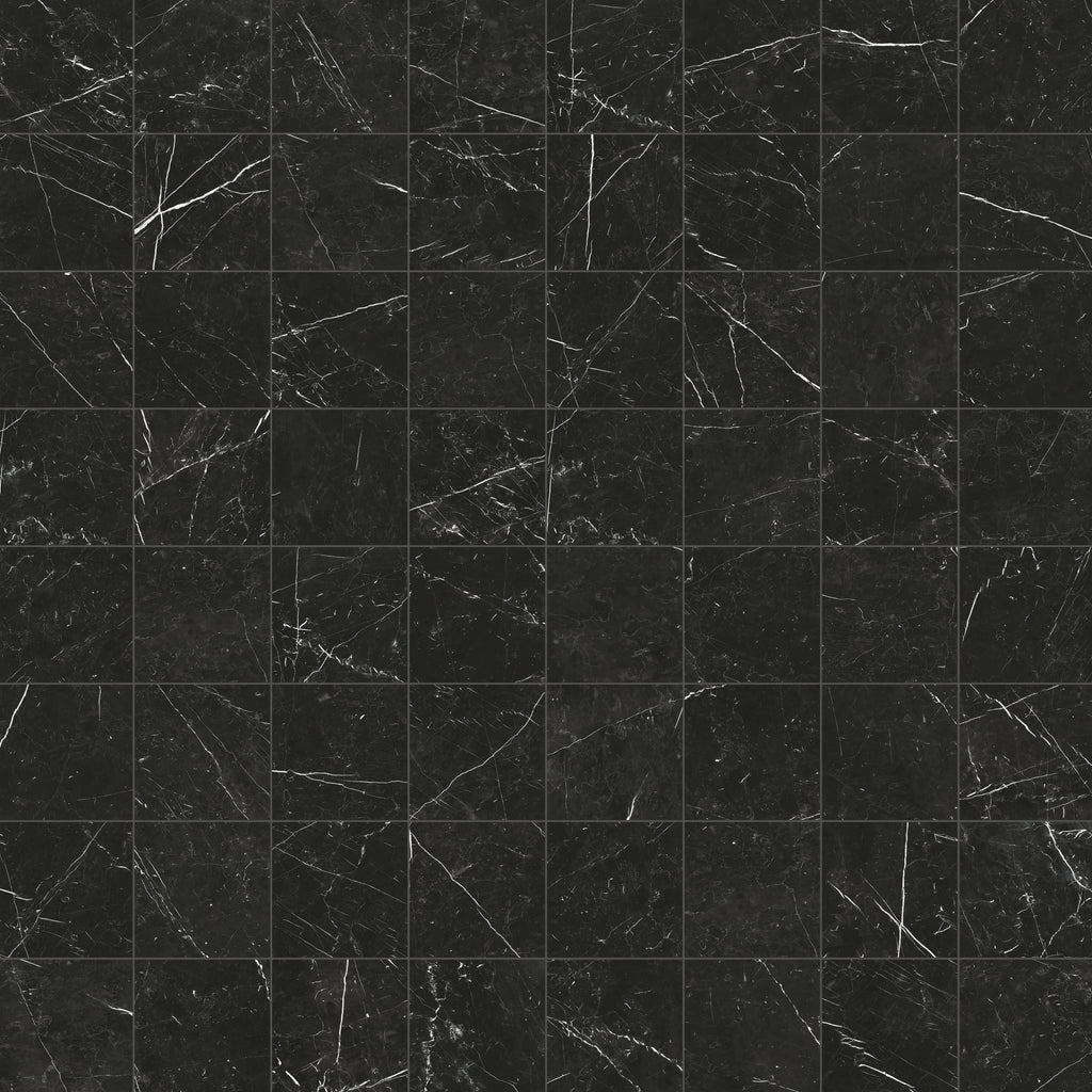 Leona 12x12 Polished Porcelain Tile in Nero Marquina