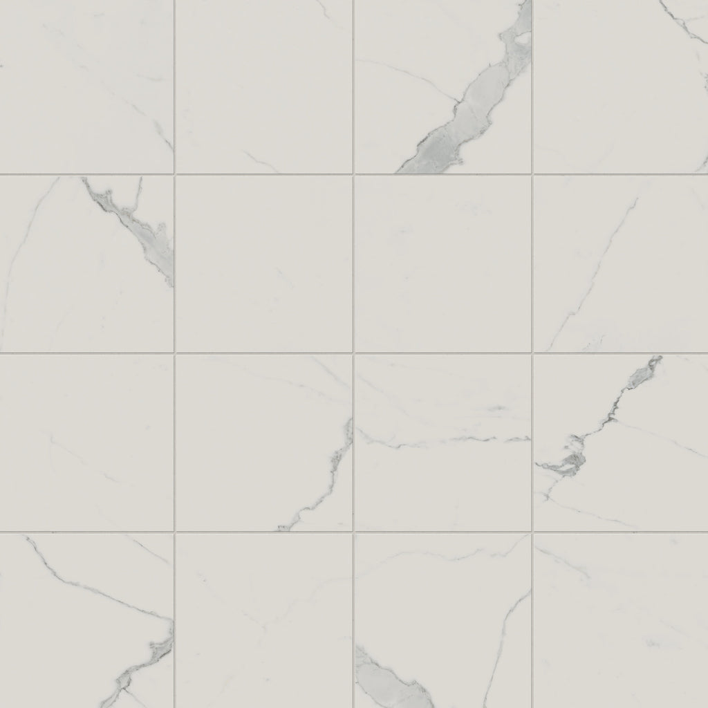 Leona 12x12 Matte Porcelain Tile in Calacatta