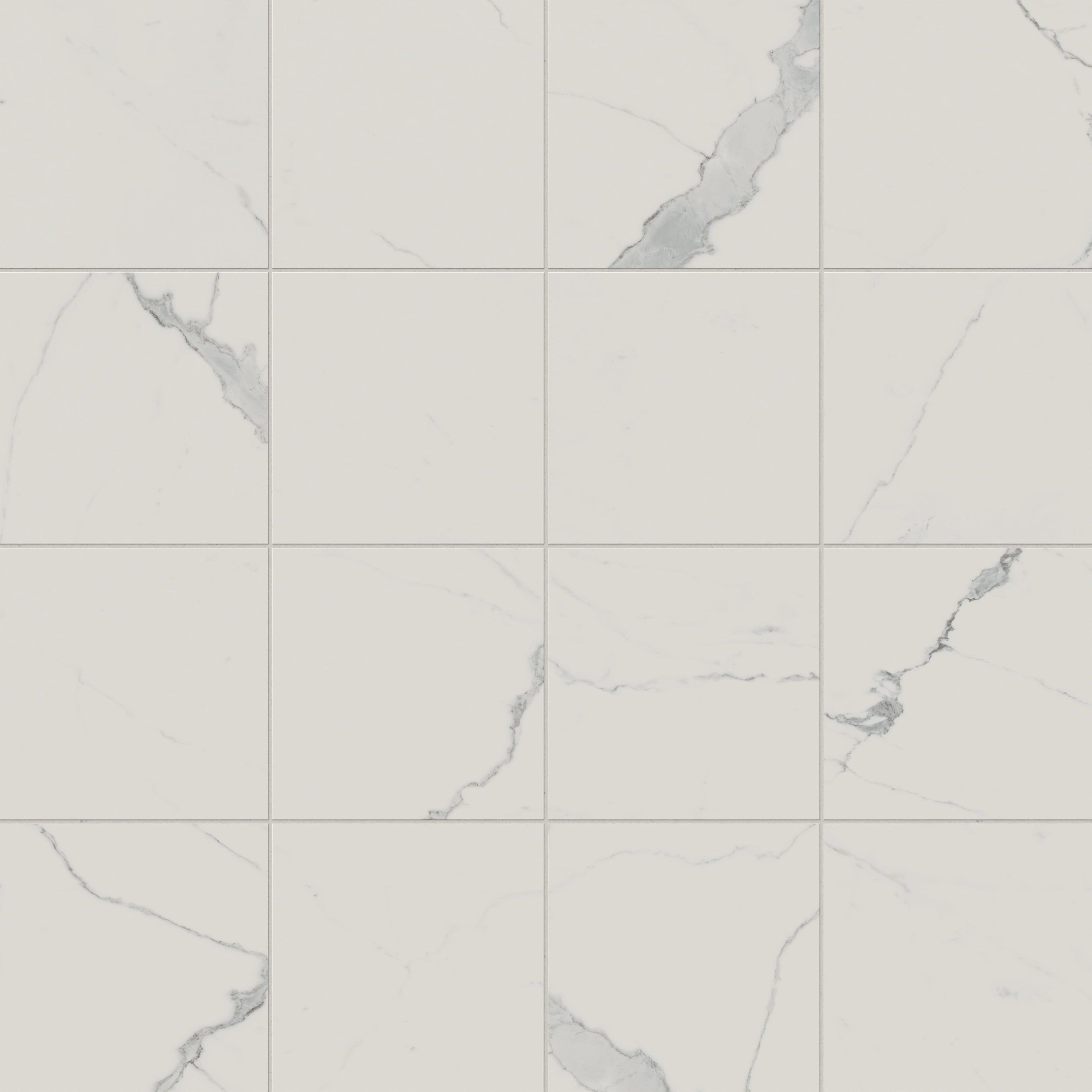 Leona 12x12 Matte Porcelain Tile in Calacatta
