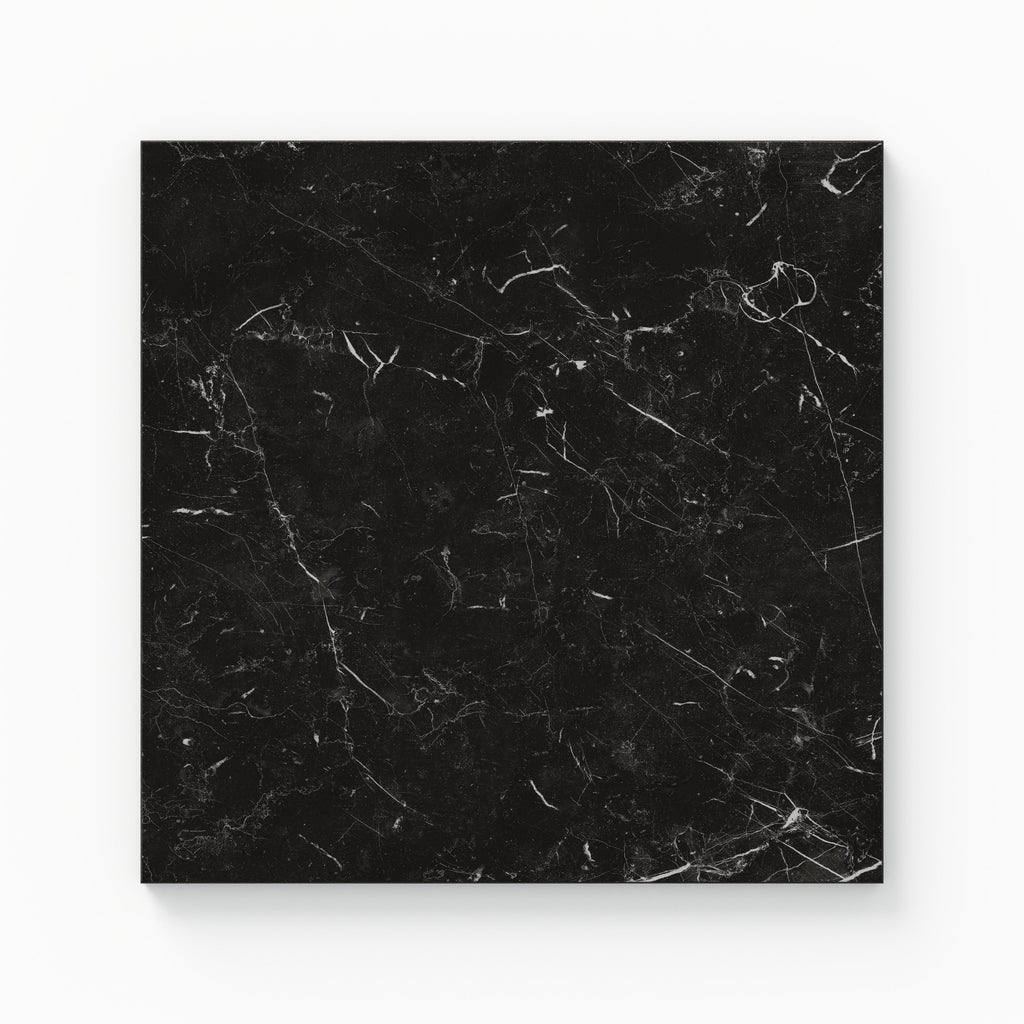 Leona 12x12 Matte Porcelain Tile in Nero Marquina