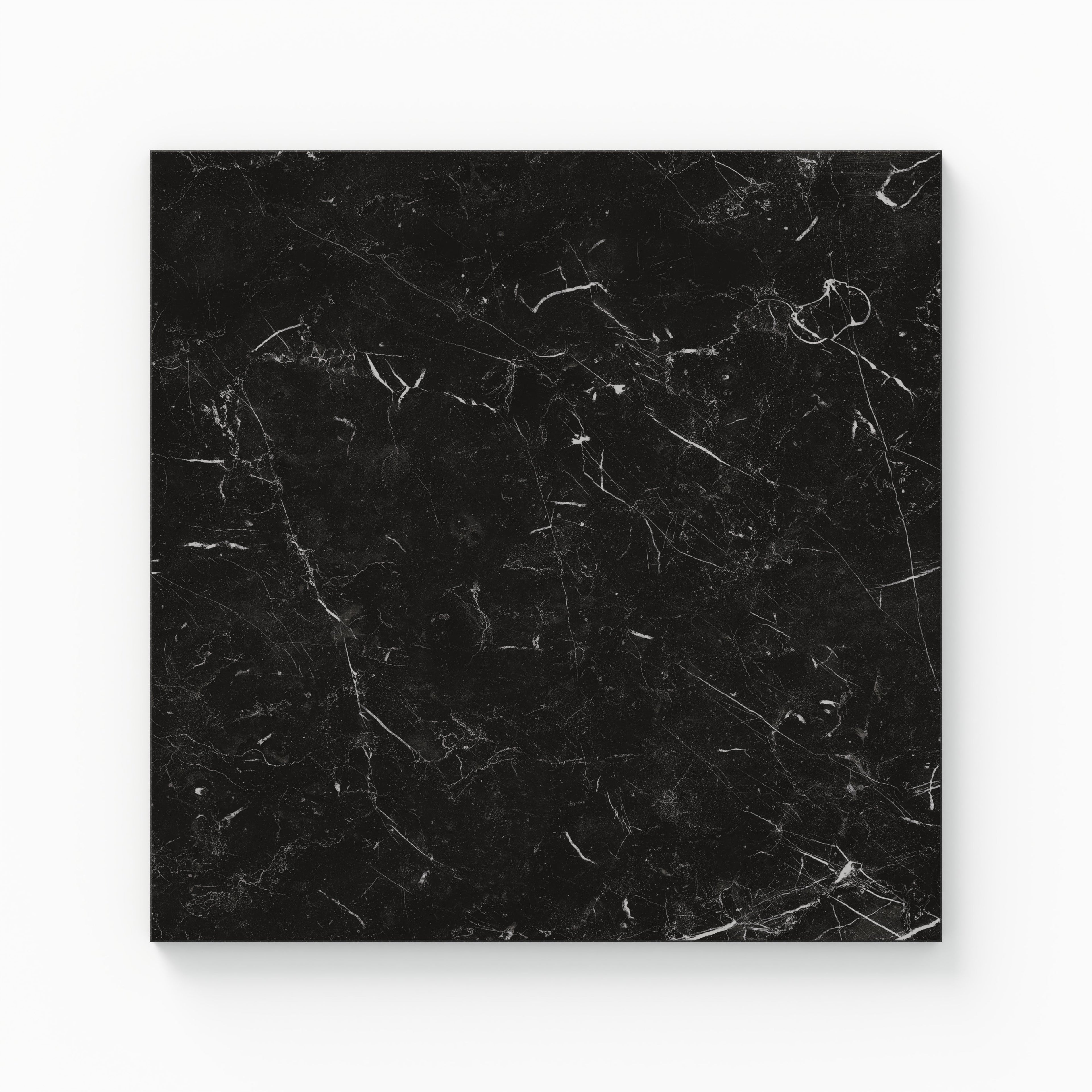 Leona 12x12 Matte Porcelain Tile in Nero Marquina