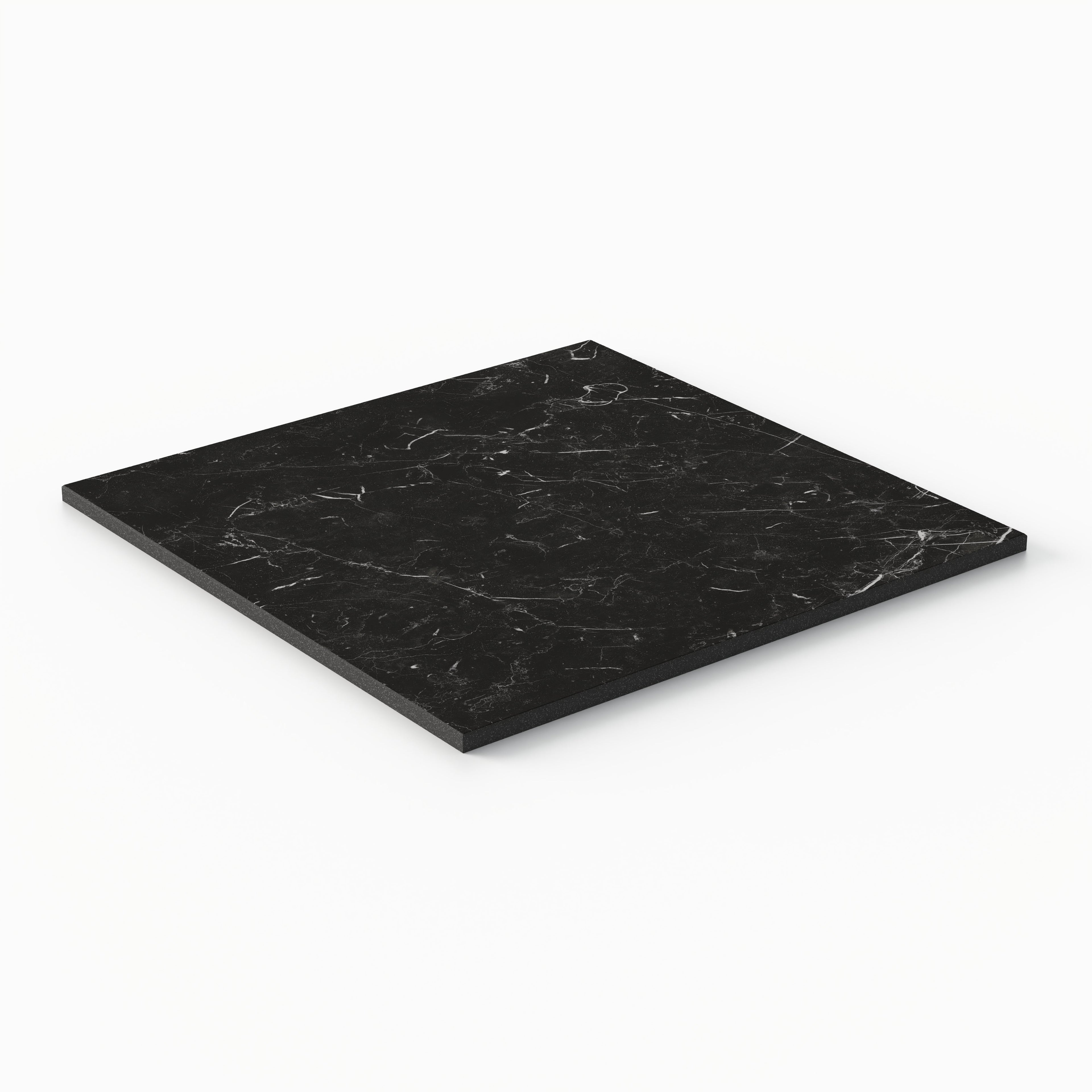 Leona 12x12 Matte Porcelain Tile in Nero Marquina