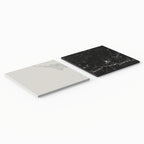 Leona 12x12 Checkerboard Matte Porcelain Tile in Calacatta and Nero Marquina