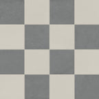 Palmer 12x12 Checkerboard Matte Porcelain Tile in White and Grey