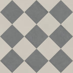Palmer 12x12 Checkerboard Matte Porcelain Tile in White and Grey