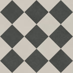 Palmer 12x12 Checkerboard Matte Porcelain Tile in White and Nero