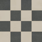 Palmer 12x12 Checkerboard Matte Porcelain Tile in Natural and Nero