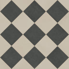 Palmer 12x12 Checkerboard Matte Porcelain Tile in Natural and Nero