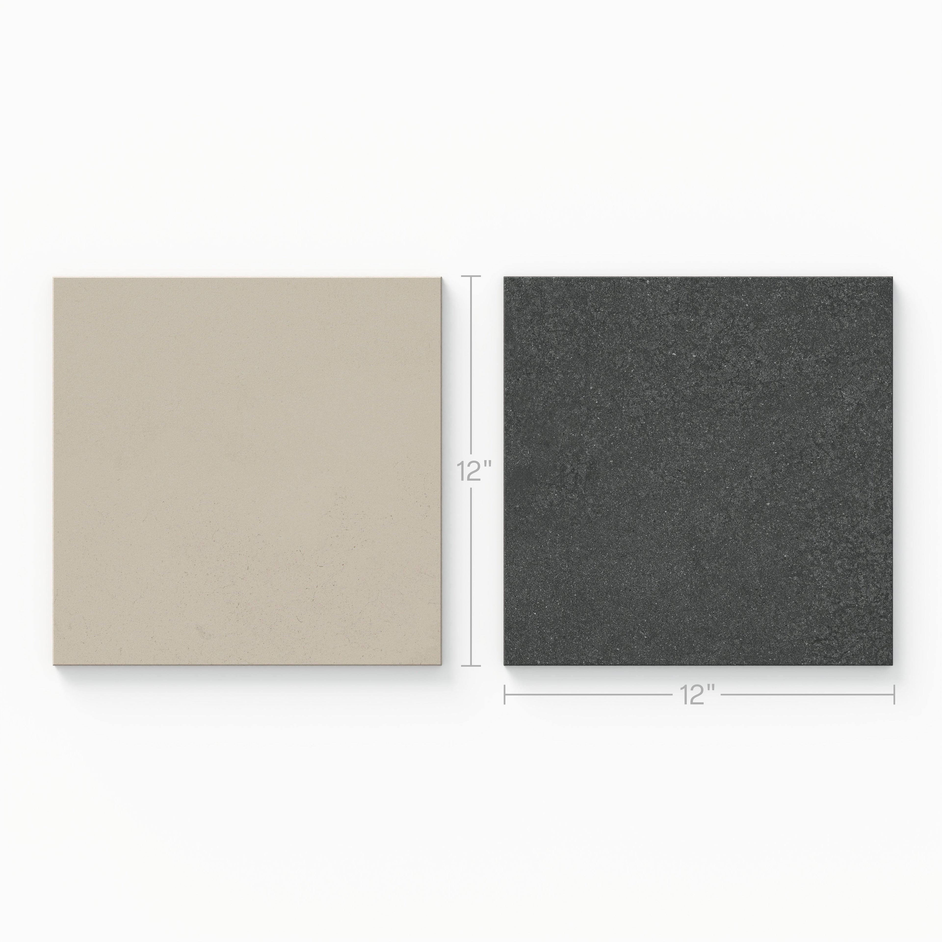 Palmer 12x12 Checkerboard Matte Porcelain Tile in Natural and Nero