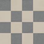 Palmer 12x12 Checkerboard Matte Porcelain Tile in Natural and Grey