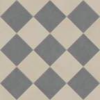 Palmer 12x12 Checkerboard Matte Porcelain Tile in Natural and Grey