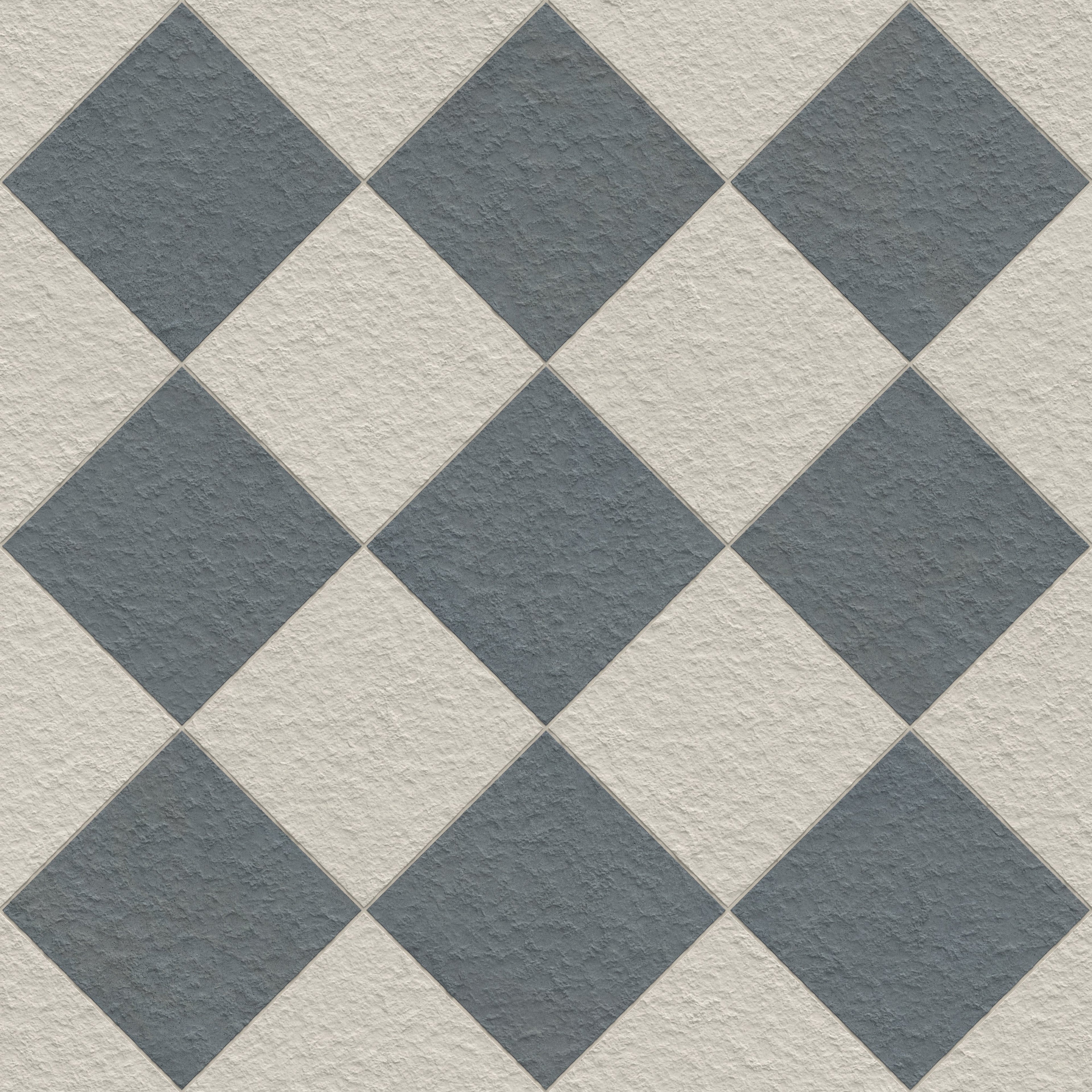 Palmer 12x12 Checkerboard Raw Porcelain Tile in White and Ocean Blue