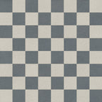 Palmer 12x12 Checkerboard Raw Porcelain Tile in White and Ocean Blue
