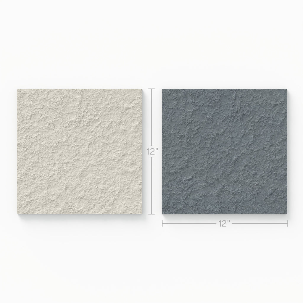 Palmer 12x12 Checkerboard Raw Porcelain Tile in White and Ocean Blue