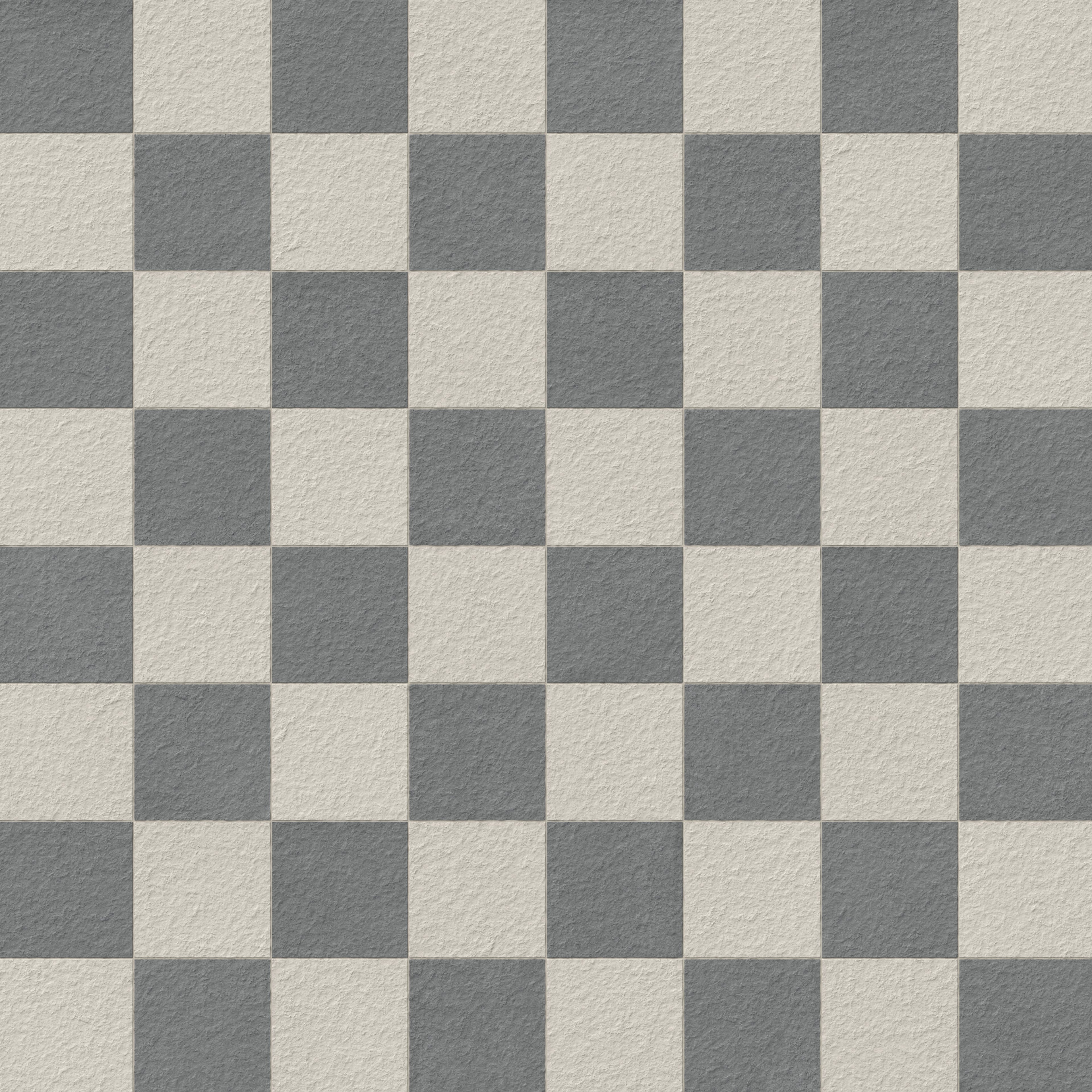 Palmer 12x12 Checkerboard Raw Porcelain Tile in White and Grey