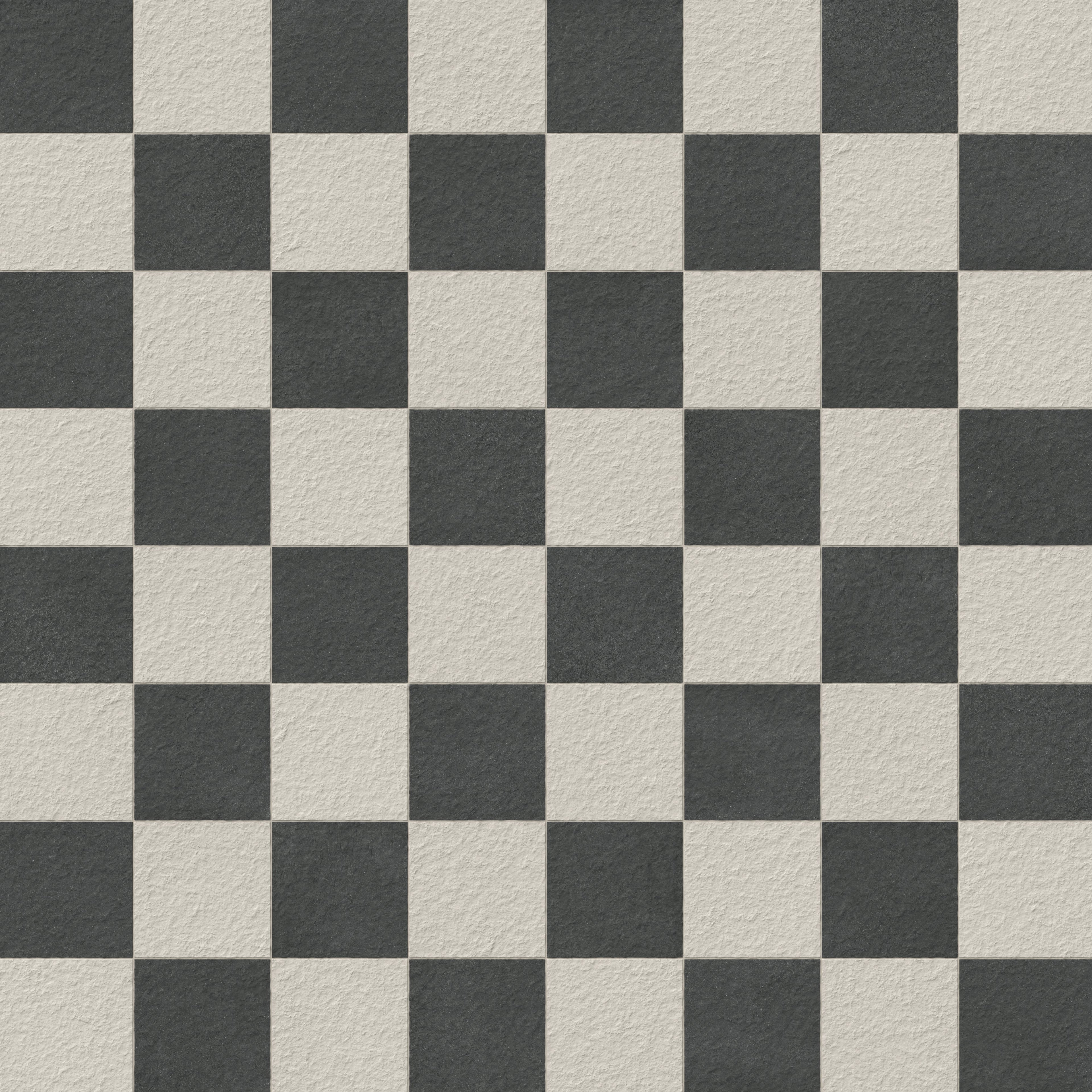 Palmer 12x12 Checkerboard Raw Porcelain Tile in White and Nero